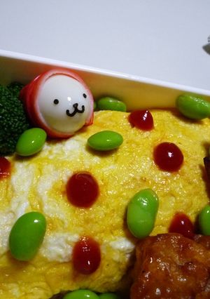 お弁当に　水玉オムライス-レシピのメイン写真