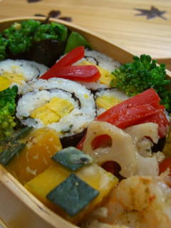 お弁当に!菜の花の辛子醤油の海苔巻き-レシピのメイン写真