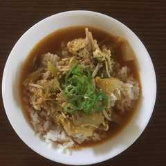 รูปของ キムチ鍋のつゆで簡単クッパ