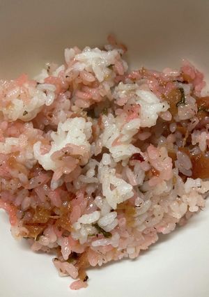 大葉と梅の紅梅ごはん-レシピのメイン写真