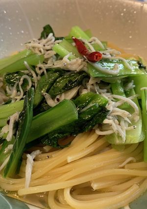 しらすと小松菜のパスタ-レシピのメイン写真
