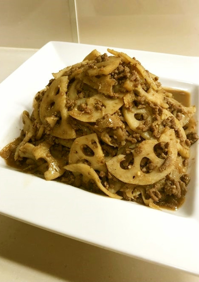 ご飯が進む♡蓮根の挽き肉炒め♪-レシピのメイン写真
