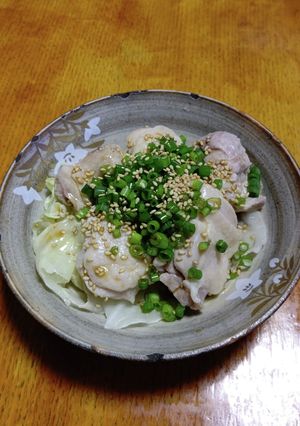 蒸し鶏もも肉ポン酢-レシピのメイン写真