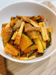 冷蔵庫掃除♪かぼちゃとちくわのきんぴら-レシピのメイン写真