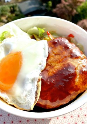 レトルトハンバーグのロコモコ-レシピのメイン写真