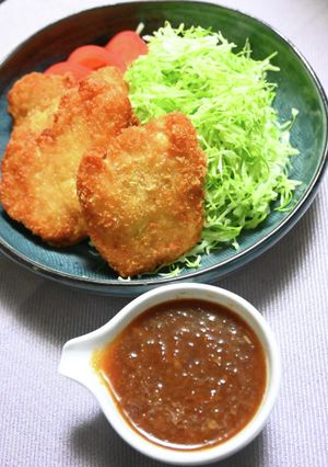 りんごと玉ねぎソースのチキンカツ-レシピのメイン写真