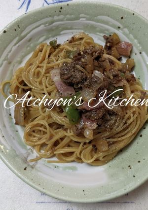 簡単！味噌とチーズのミートパスタ-レシピのメイン写真