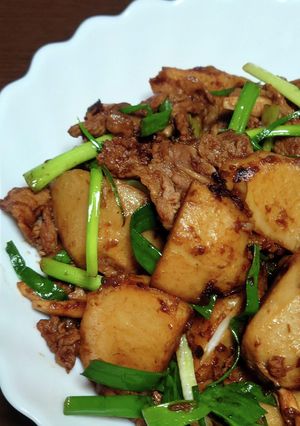 里芋と豚肉甜麺醤炒め-レシピのメイン写真