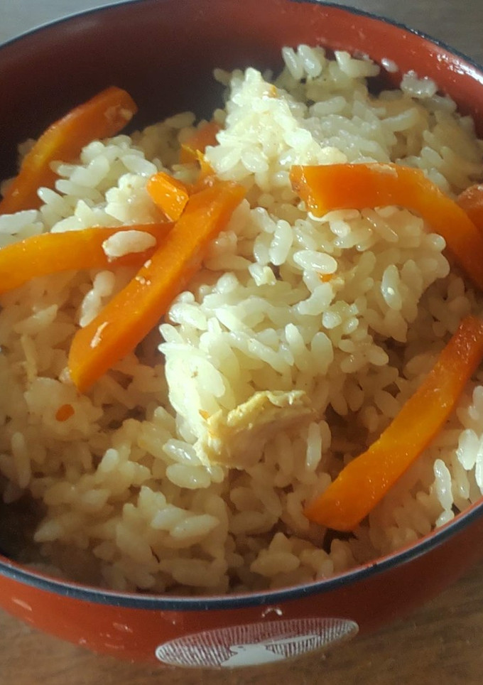 にんじんと粉末だしの炊き込みご飯-レシピのメイン写真