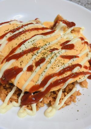 レンジのみで作るオートミールのオムライス-レシピのメイン写真