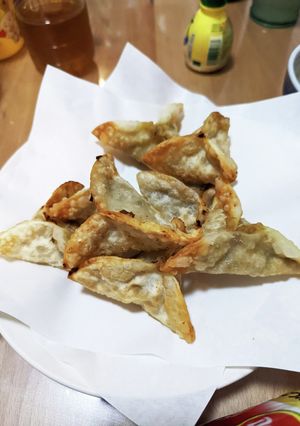 餃子の餡と皮リメイク！サモサ-レシピのメイン写真