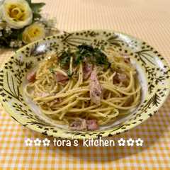 รูปของ 昆布茶とゆかりdeお手軽☘️10分パスタ