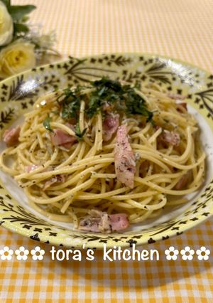 昆布茶とゆかりdeお手軽☘️10分パスタ-レシピのメイン写真