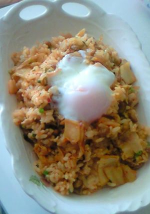 豚キムチ納豆チャーハン温玉のせ-レシピのメイン写真