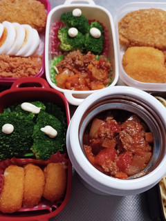 高校生息子、旦那、娘弁当(11/14)-レシピのメイン写真