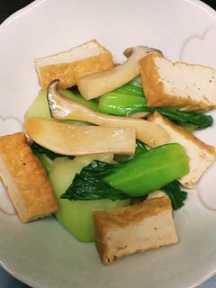 チンゲン菜エリンギ厚揚げのバター醤油炒め-レシピのメイン写真