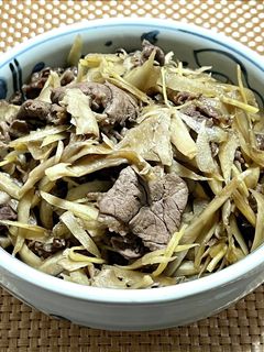 牛ごぼうと舞茸のしぐれ煮-レシピのメイン写真