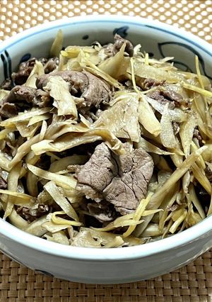 牛ごぼうと舞茸のしぐれ煮-レシピのメイン写真