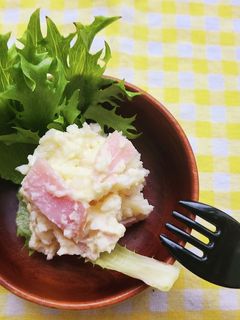 子供喜ぶハムだけのシンプルポテトサラダ!-レシピのメイン写真