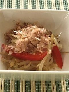 赤ピーマンともやしのおひたし(透析食)-レシピのメイン写真