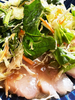 釣ったサワラとコンビニサラダでダイエット-レシピのメイン写真