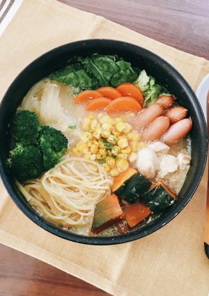 子供喜ぶ♡簡単まろやかコーンポタージュ鍋-レシピのメイン写真