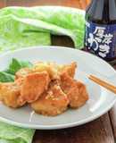 かきしょうゆの唐揚げ風厚揚げ