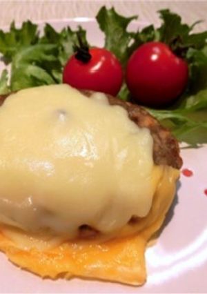 ダブルチーズハンバーグ-レシピのメイン写真
