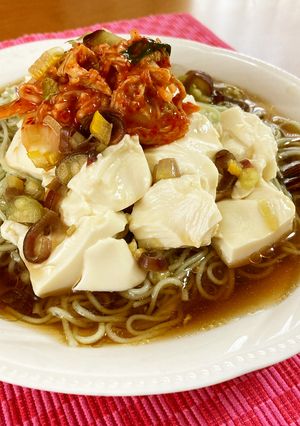 豆腐とキムチの痩せるそば-レシピのメイン写真