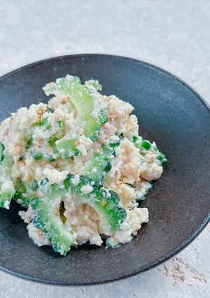 簡単やみつき♡ゴーヤー×ツナの味噌白和え-レシピのメイン写真
