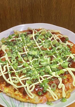 白菜で魚肉ソーセージのお好み焼き-レシピのメイン写真