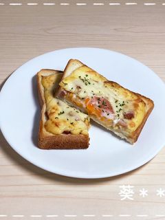 カルボナーラ風トースト-レシピのメイン写真