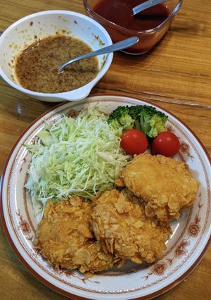 適当 ナゲット風チキンカツ ソース付き-レシピのメイン写真