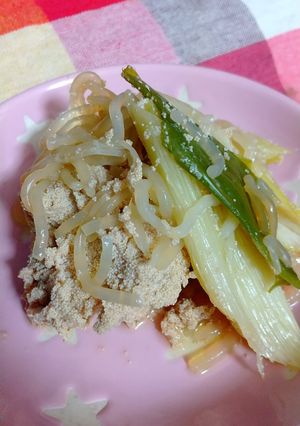 真子と糸こんにゃく、ネギの煮物-レシピのメイン写真