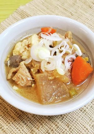 鶏肉でもつ煮込み風!-レシピのメイン写真