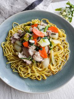 【鍋キューブで】鶏塩あんかけかた焼きそば-レシピのメイン写真