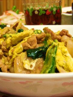 ほうれん草と豚肉の卵炒め-レシピのメイン写真