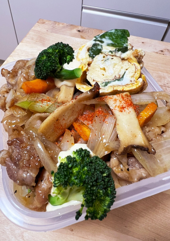 豚バラの生姜焼き☆ほうれん草の卵焼き弁当-レシピのメイン写真