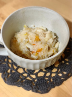 鱈とトマトときのこのおじや 療養食-レシピのメイン写真