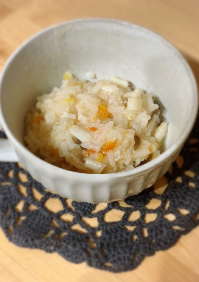 鱈とトマトときのこのおじや　療養食-レシピのメイン写真