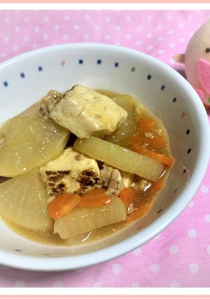 たべまる給食【だいこんのそぼろ煮】-レシピのメイン写真