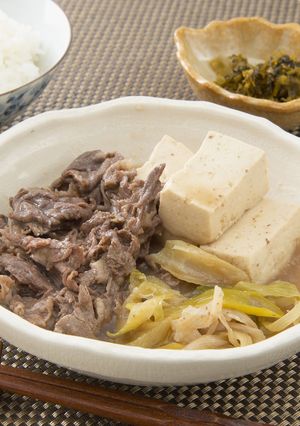 レンジで簡単！肉豆腐-レシピのメイン写真