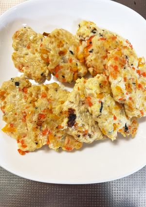 離乳食後期 ひじきと野菜の豆腐ハンバーグ-レシピのメイン写真