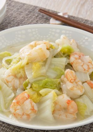 レンジで簡単♪えびと白菜のサッと煮塩風味-レシピのメイン写真