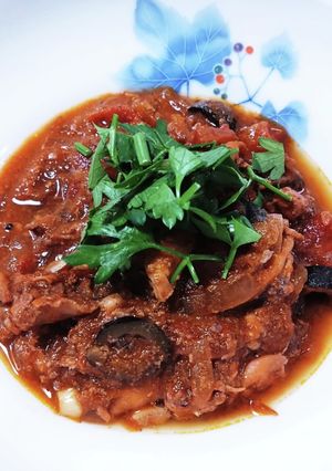 小イカと黒オリーブのトマト煮込み-レシピのメイン写真