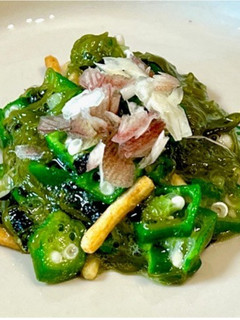 おくらとめかぶのお茶漬け和え-レシピのメイン写真