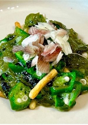 おくらとめかぶのお茶漬け和え-レシピのメイン写真