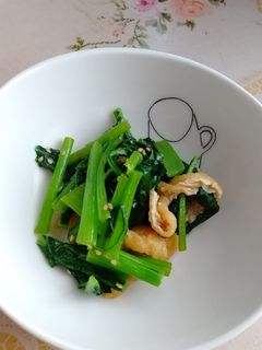 小松菜と油揚げの炒め物-レシピのメイン写真