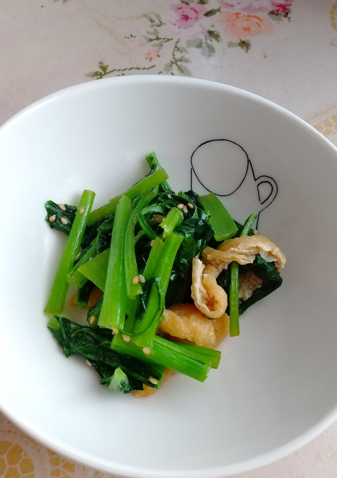 小松菜と油揚げの炒め物-レシピのメイン写真