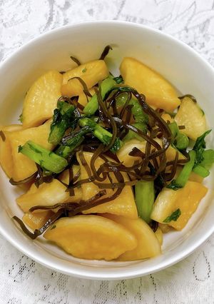 ジッパー袋ＤＥ！簡単！大根の酢醤油漬け-レシピのメイン写真